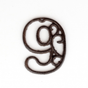 Domové čísla 9 liatina 8,8x12cm