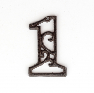 Domové číslo 1 liatina 8,8x12cm