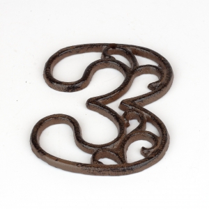 Domové číslo 3 liatina 8,8x12cm