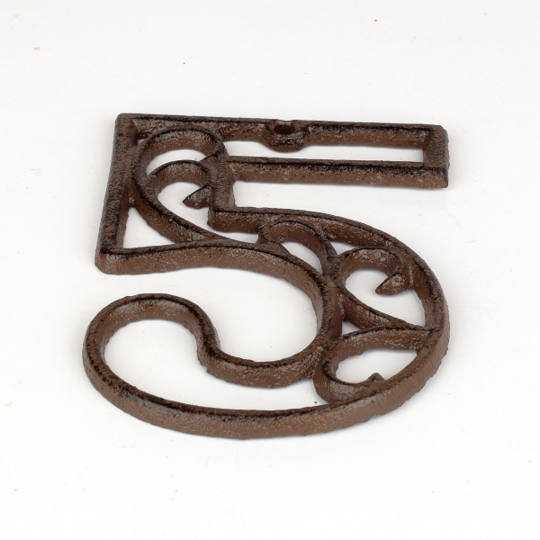 Domové číslo 5 liatina 8,8x12cm