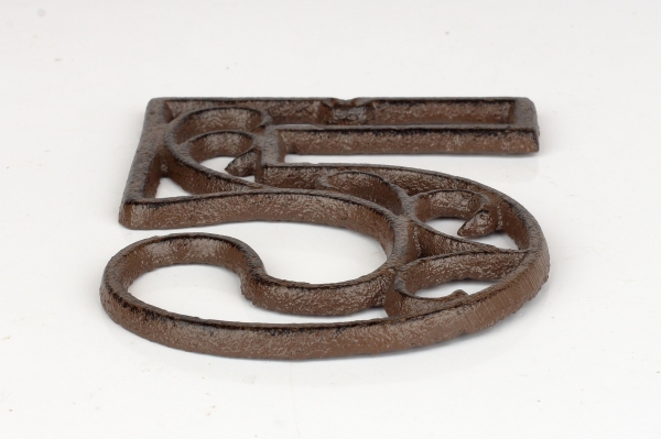 Domové číslo 5 liatina 8,8x12cm