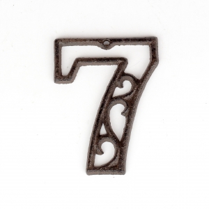Domové číslo 7 liatina 8,8x12cm