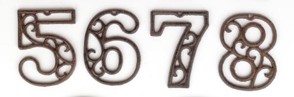 Domové číslo 7 liatina 8,8x12cm