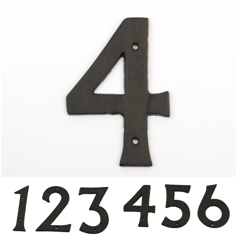 Domové liatinové číslo 4 16,7cm