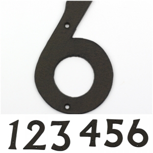 Domové liatinové číslo 6 16,7cm