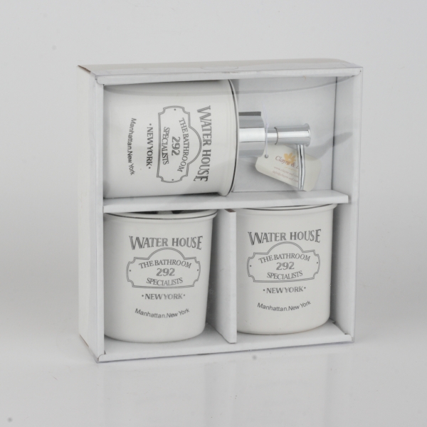 Doplnky do kúpeľne WATER HOUSE (sada 3ks)