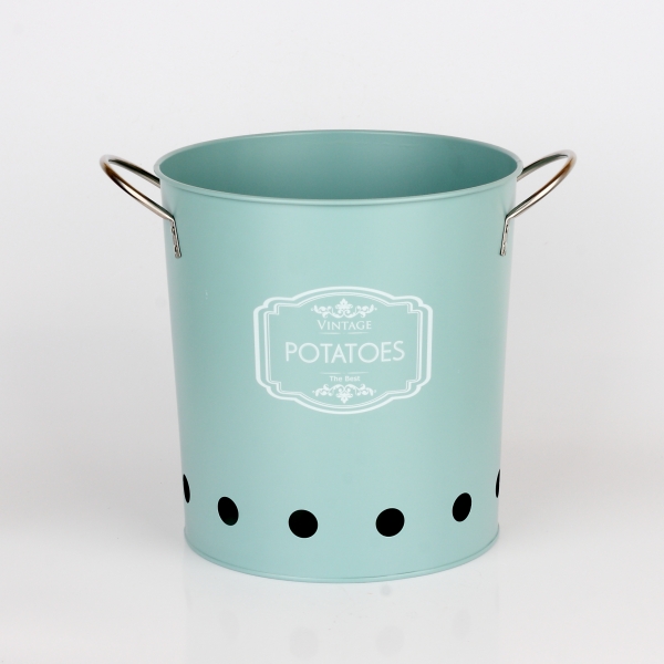 Dóza na zemiaky modrá VINTAGE 25cm 