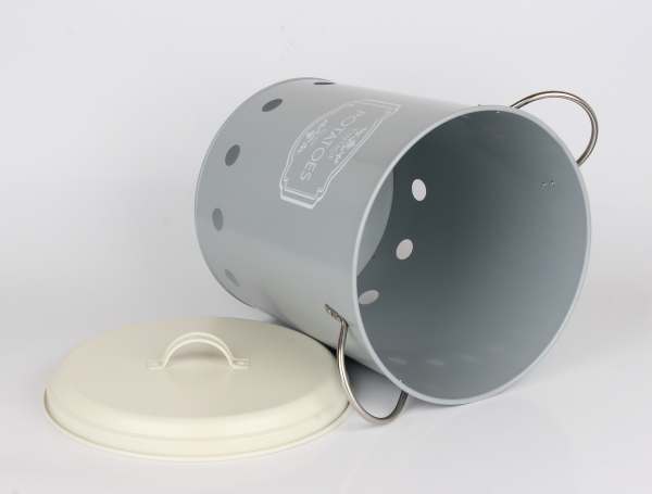 Dóza na zemiaky šedá VINTAGE 25cm