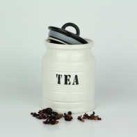 Dóza na čaj kamenina 11,5x11,5 x 16,5 cm