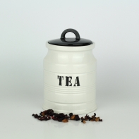 Dóza na čaj kamenina 11,5x11,5 x 16,5 cm