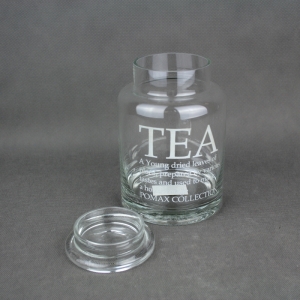 Dóza na čaj sklenená 21cm