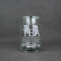 Dóza na čaj sklenená 21cm