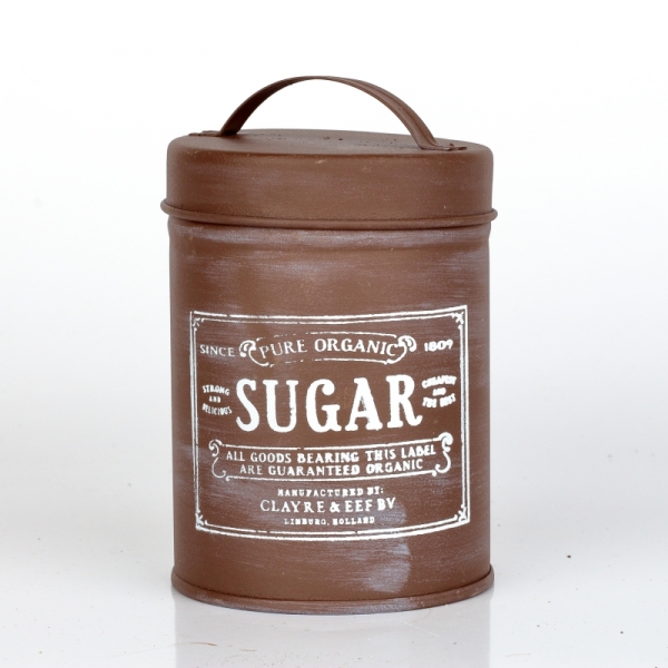 Dóza na cukor plechová SUGAR 7x12cm