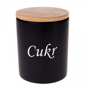 Dóza na cukor čierna 10x10x12,5cm