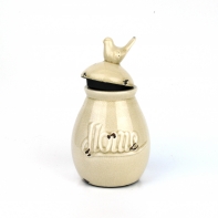 Dóza na cukrovinky s vtáčikom 18cm