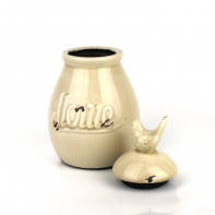 Dóza na cukrovinky s vtáčikom 18cm