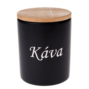 Dóza na kávu čierna 10x10x12,5cm