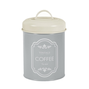 Dóza na kávu šedá VINTAGE 13cm