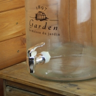 Dóza na limonádu s kohútikom Garden - čierny text 10l