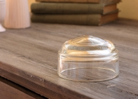 Dóza na máslo čirá sklenena pr.7,5cm vrchní díl