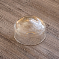 Dóza na máslo čirá sklenena pr.7,5cm vrchní díl