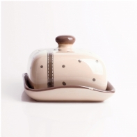 Dóza na maslo keramická Grey dot