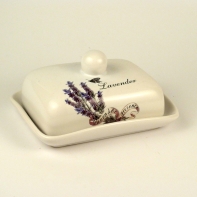 Dóza na maslo levanduľa