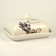 Dóza na maslo levanduľa