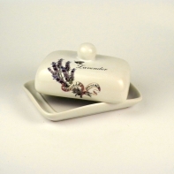 Dóza na maslo levanduľa