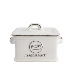 Dóza na maslo Pride of Place biela