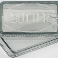 Dóza na maslo sklenena 13,5x19,5x2,5cm