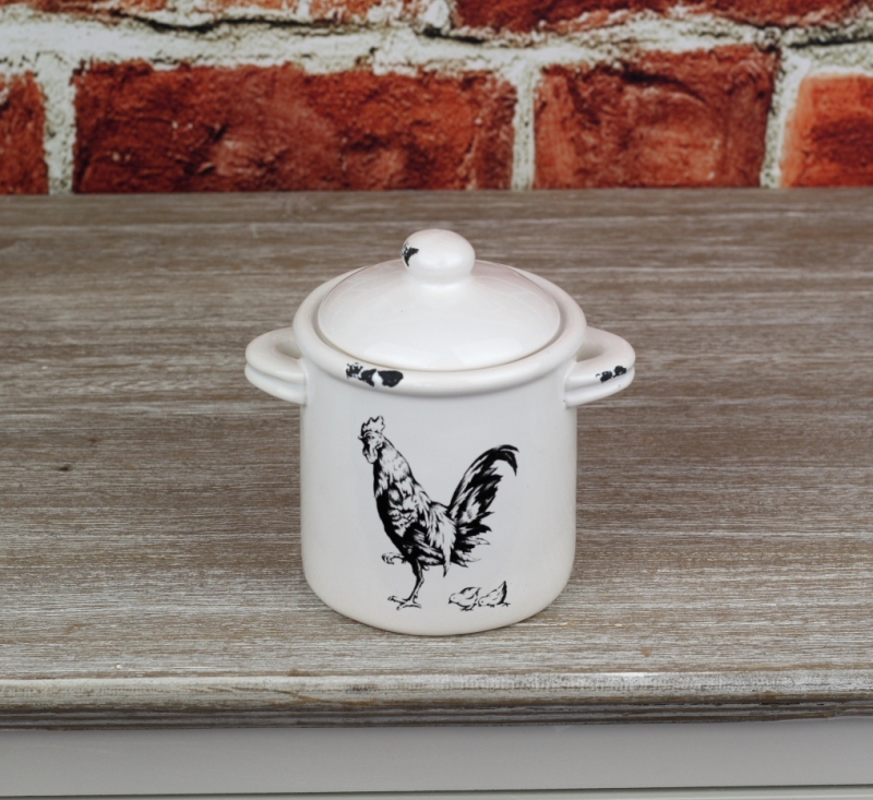 Dóza na potraviny s kohútom 13cm