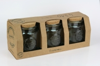 Dóza na potraviny sklenená Authentic 0,8l (sada 3ks)