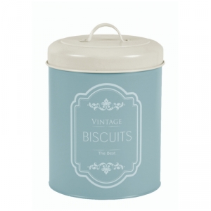 Dóza na sušienky modrá VINTAGE 13cm 