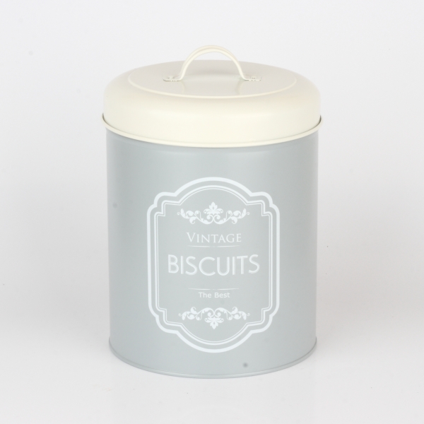 Dóza na sušienky šedá VINTAGE 21cm