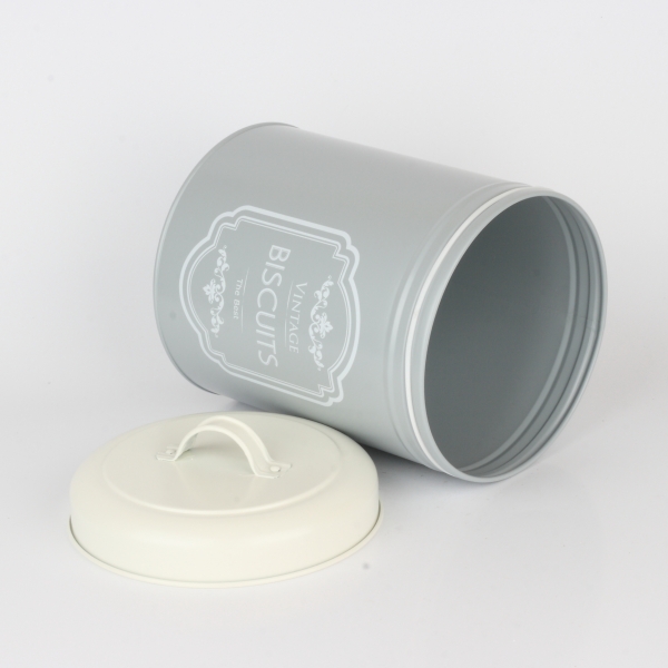 Dóza na sušienky šedá VINTAGE 21cm