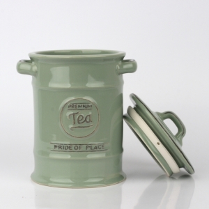 Dóza na sypaný čaj zelená PRIDE OF PLACE 18,5cm