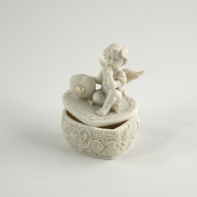 Dóza s anjelikom Premýšľanie 9cm