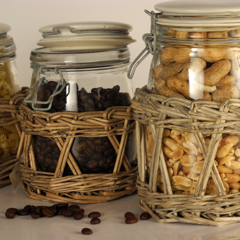 Dóza sklenená RETRO 12,5x19,5 cm