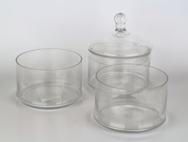 Trojposchodová dóza sklenená 16x41cm