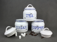 Dózy na potraviny - cukor/čaj/káva (set 3ks) 15cm