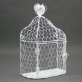 Drôtená klietka na vtáka biela 31x20x11cm