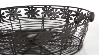 Drôtená misa antik s kytičkou (2ks)