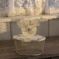 Drôtený kôš na vajíčka s kohútom 24cm