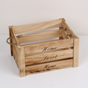 Drevená bednička Home Sweet Home 39x29x23cm