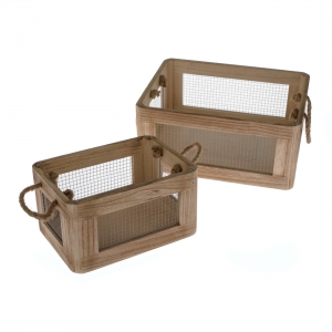 Drevená debnička set 2 kusov