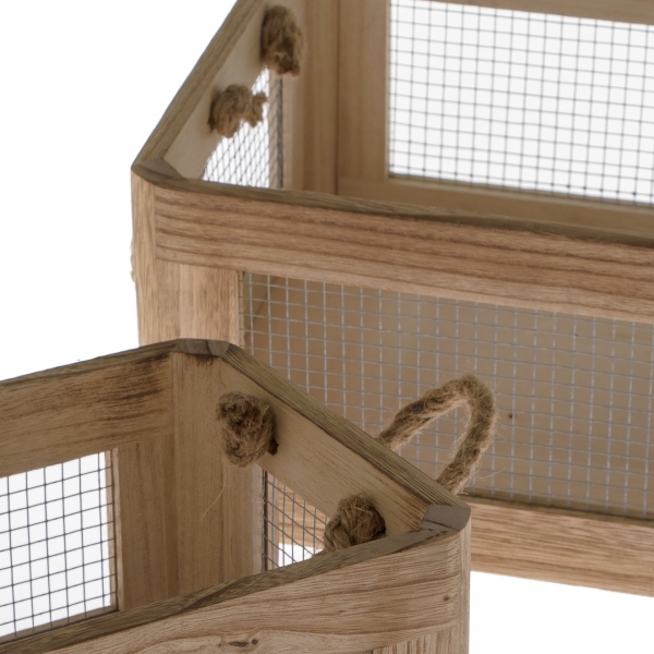 Drevená debnička set 2 kusov