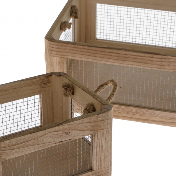 Drevená debnička set 2 kusov