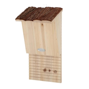Drevená búdka pre netopiere s kôrovou strechou 39,5 cm