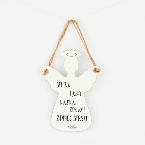 Drevená ceduľa anjel Štipka lásky cm